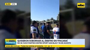 Ypacaraí: quisieron sobornar al árbitro en partido de fútbol - ABC Noticias - ABC Color