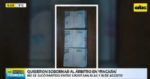 Árbitro suspende partido por millonario intento de soborno - PARAGUAYPE.COM