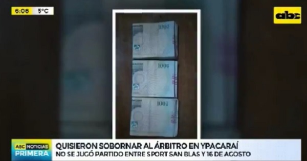 Árbitro suspende partido por millonario intento de soborno - PARAGUAYPE.COM
