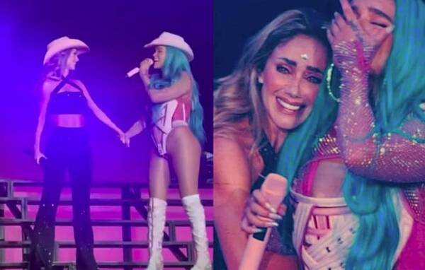 Crónica / [VIDEO] "La Bichota" cumplió su sueño de cantar con su ídola