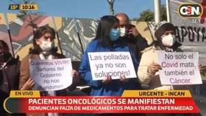 Pacientes del Incan se manifiestan ante falta de medicamentos y reactivos