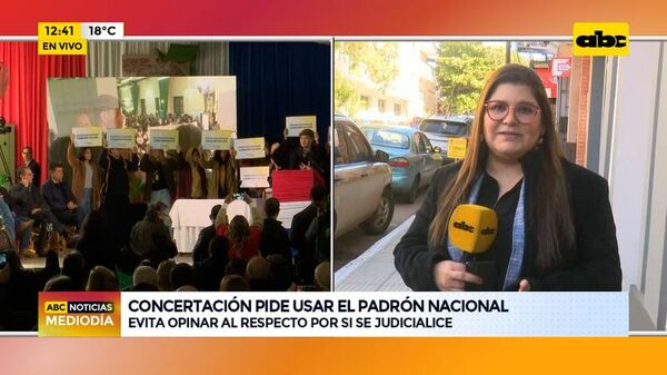 Concertación pide usar el padrón nacional y el TSJE evita opiniones al respecto - ABC Noticias - ABC Color