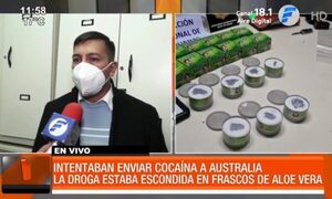 Detectaron cocaína en frascos de aloe vera | Telefuturo