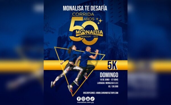 Monalisa desafía a la corrida 5K por su 50ª aniversario
