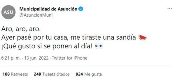 Crónica / ¡Aro, aro, aro! Muni de Asunción dedicó una "relación" a morosos