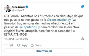 Rumores de ofrecimientos para cambiar Mesa Directiva: diputado habla de reconciliación entre Cartismo y Fuerza Republicana - La Primera Mañana - ABC Color