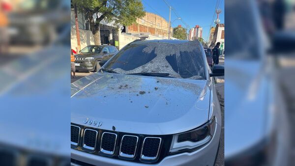 Le puso popó de gato a camioneta que estacionó frente a su garage