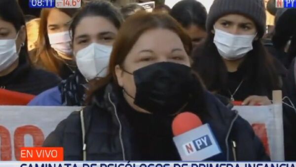 Sicólogos del programa de primera infancia se movilizan en Asunción