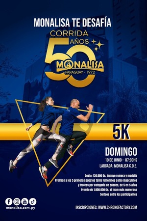 Preparan corrida 5K por el cincuentenario de Monalisa - La Clave
