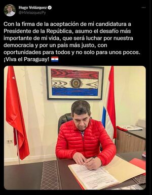 Hugo Velázquez: “Asumo el desafío más importante de mi vida” - Política - ABC Color