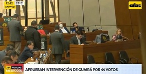 Diputados aprueba intervención de Gobernación de Guairá
