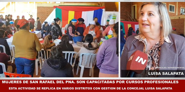 MUJERES DE SAN RAFAEL DEL PARANÁ SON CAPACITADAS EN OFICIOS
