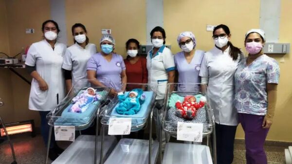 Trillizas luqueñas que nacieron en Clínicas ya están en casa