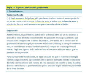 Versus / El particular cambio del reglamento sobre la posición de los arqueros en los penales - PARAGUAYPE.COM
