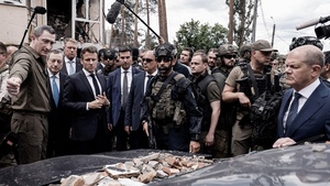 Macron, Scholz y Draghi llegaron a Kiev para reunirse con Zelenski - .::Agencia IP::.