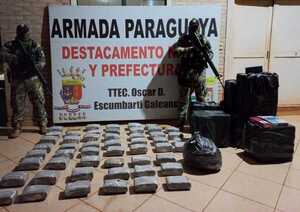 Incautaron cajetillas de cigarrillos, marihuana y cocaína a punto de ser enviados al Brasil