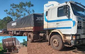 Abandonan camión sin la carga de soja que había sido robado por delincuentes en Coronel Oviedo – Prensa 5