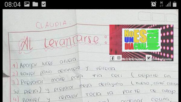 Patrona dejó lista de tareas a doméstica y la gente se indignó