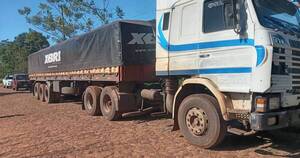 La Nación / Asaltan y roban en menos de 10 días dos camiones cargados de soja
