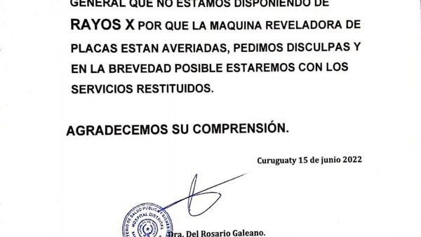 Ratón descompuso equipo de radiografía en Hospital de Curuguaty