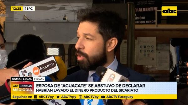 Esposa de “Aguacate” se abstuvo de declarar - ABC Noticias - ABC Color