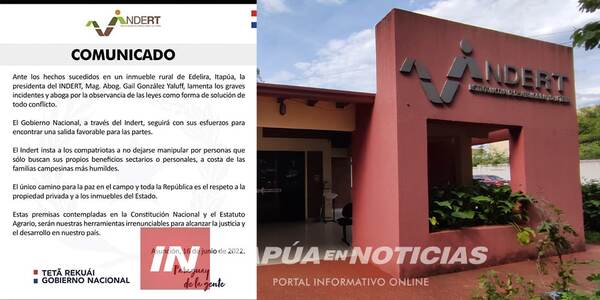 INDERT LAMENTA ENFRENTAMIENTO Y MUERTE EN EDELIRA