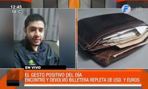 Encontró y devolvió billetera repleta de dólares y euros - PARAGUAYPE.COM