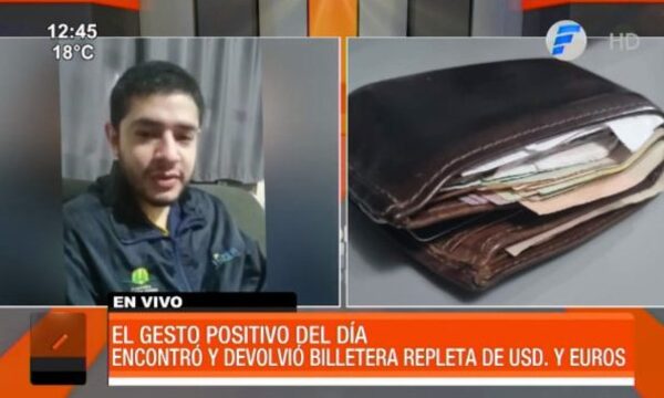 Encontró y devolvió billetera repleta de dólares y euros - PARAGUAYPE.COM
