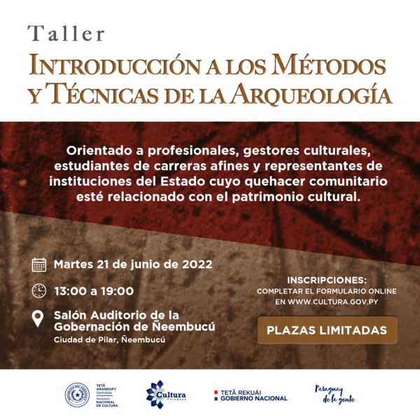 Secretaría de Cultura desarrollará desde este martes talleres sobre arqueología - .::Agencia IP::.