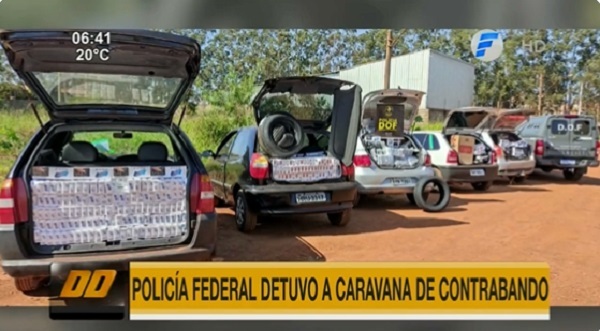 Detienen a caravana con cigarrillos de contrabando y marihuana