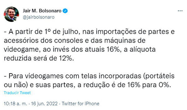Brasil reduce impuesto para la importación de accesorios y máquinas de videojuegos - La Clave