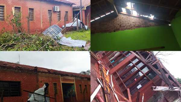 Fuerte temporal destecha casas y deja destrozos en Carlos Antonio López