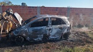Hallan cadáver calcinado en un vehículo en Capiatá