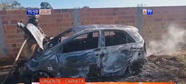 Capiatá: Hallan vehículo calcinado con un cuerpo en su interior | Noticias Paraguay
