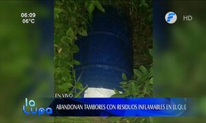 Abandonan tambores con residuos inflamables en Luque - PARAGUAYPE.COM