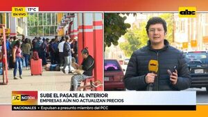 Subirá el pasaje al interior del país - ABC Noticias - ABC Color
