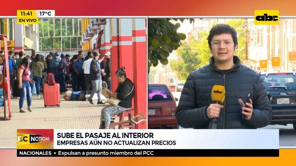 Subirá el pasaje al interior del país - ABC Noticias - ABC Color