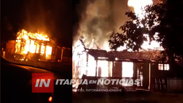 INCENDIO CONSUME VIVIENDA EN PIRO’Y DE ITAPÚA POTY