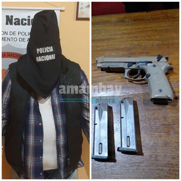 Aprehendieron a hombre por violencia familiar y le incautan arma de fuego