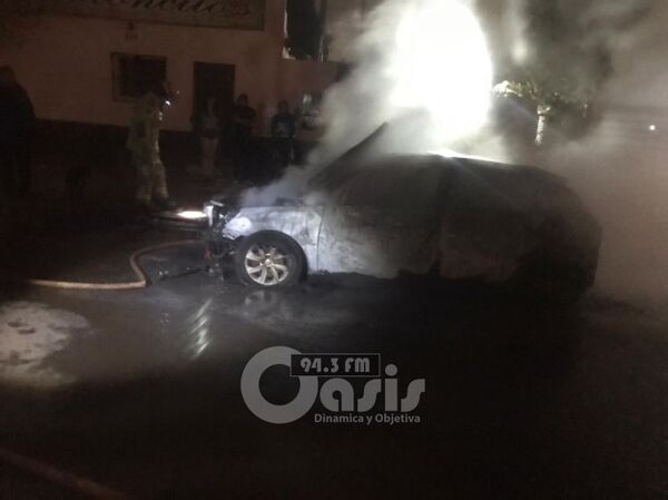 Vehículo fue incendiado en Pedro Juan