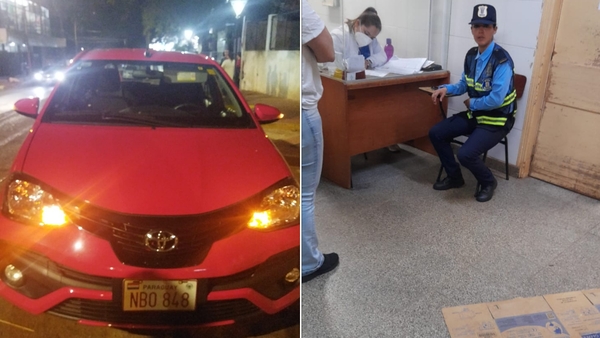 Rozan a agente que ordenaba tránsito en la fila al puente San Roque