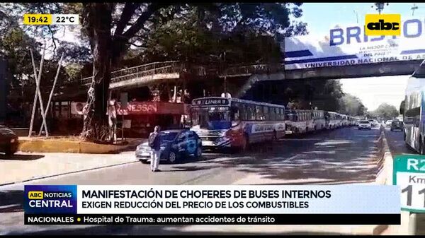 Protesta de camioneros en San Lorenzo y otros puntos - ABC Noticias - ABC Color