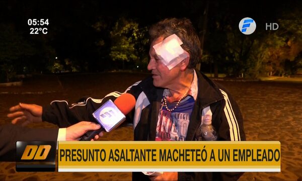 Presunto asaltante macheteó a empleado de comercio en Areguá | Telefuturo