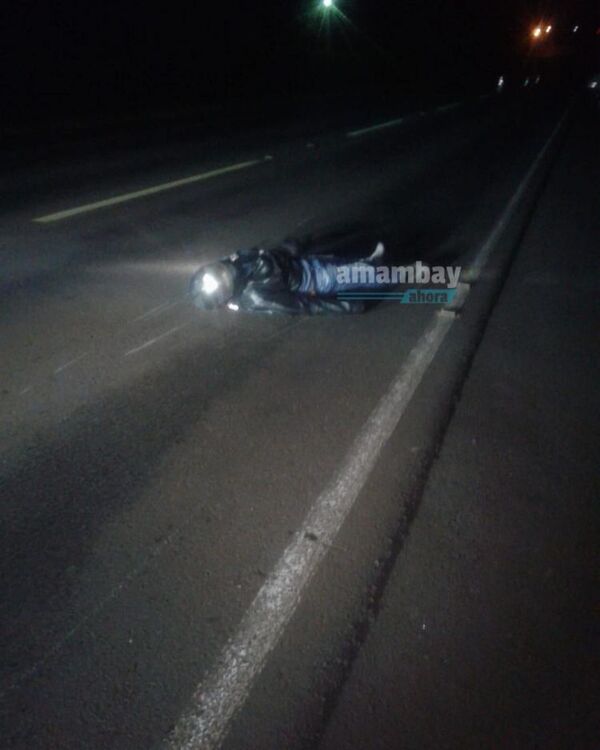 Hombre murió en accidente de tránsito causado por un animal suelto en Ruta PY 05
