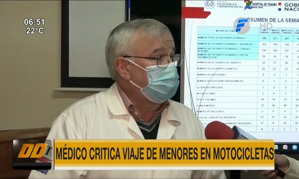 Médico critica viaje de menores en motocicletas | Telefuturo