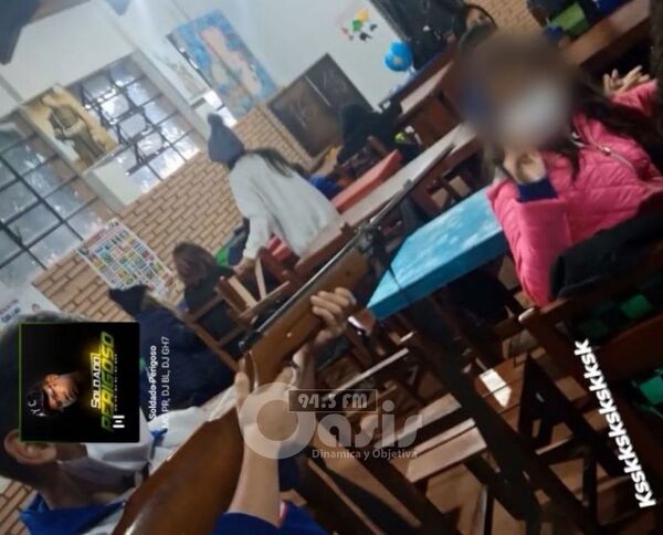 Alumno del CRE de Pedro Juan apuntó una réplica de rifle a su compañera