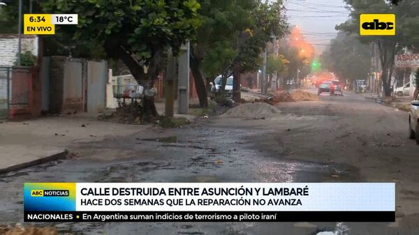 Calle destruida entre Asunción y Lambaré - ABC Noticias - ABC Color