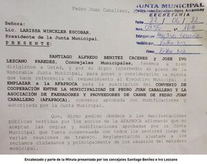 Concejales Municipales emplazan por 48 horas a la Asociación de Faenadores para firma de convenio