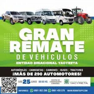 EBY remata este sábado 290 de sus vehículos en la Conmebol de Luque