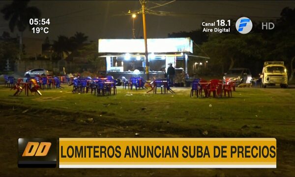 Lomiteros anuncian suba de precios - PARAGUAYPE.COM